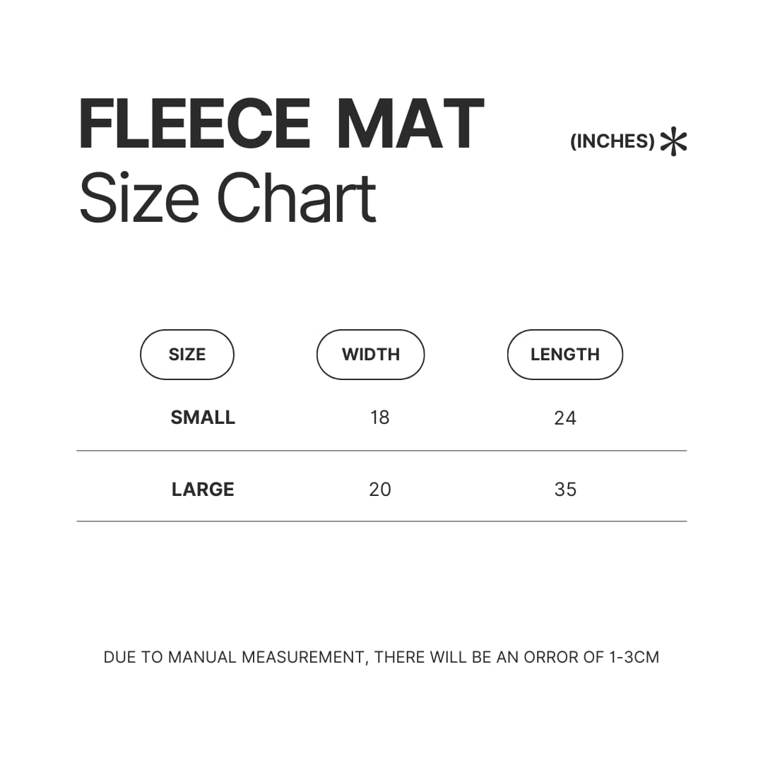 Fleece Mat Size Chart - Xenoblade Chronicles Shop